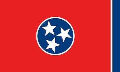Tennessee state flag with red diagonal cross - ​Massachusetts contractor bonds and licensing