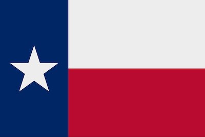 Texas state flag with lone star - Texas contractor bonds and licensing